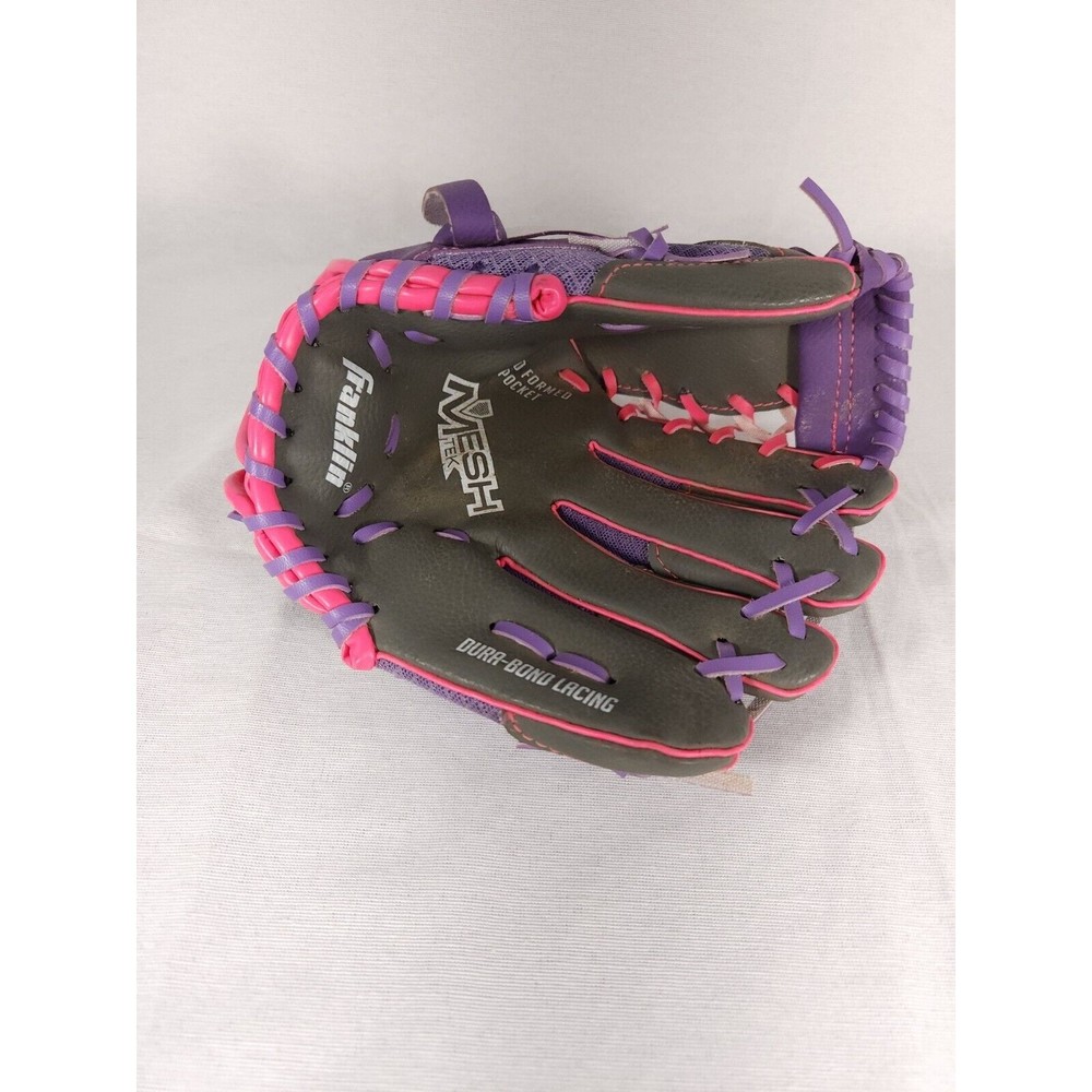 Franklin Sports 22867 9.5''‎ Tee Ball Meshtek Glove Purple gray Pink RHT